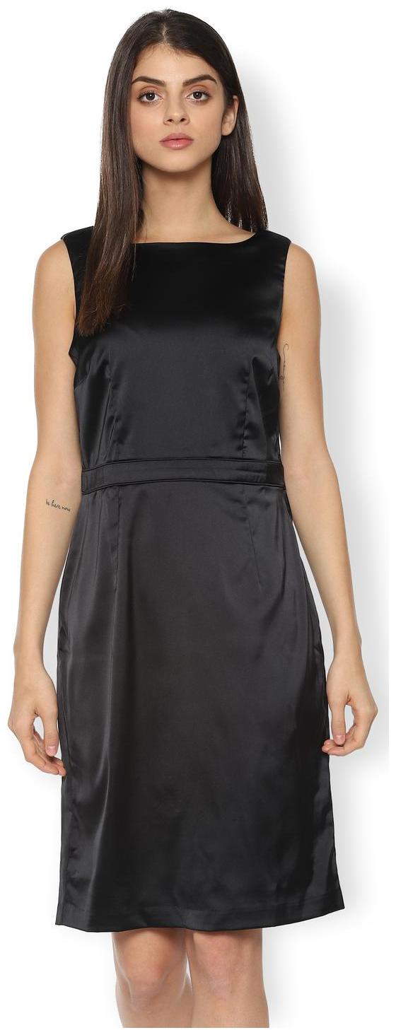 

Van Heusen Black Solid A-line dress