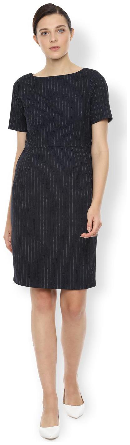 

Van Heusen Blue Striped A-line dress