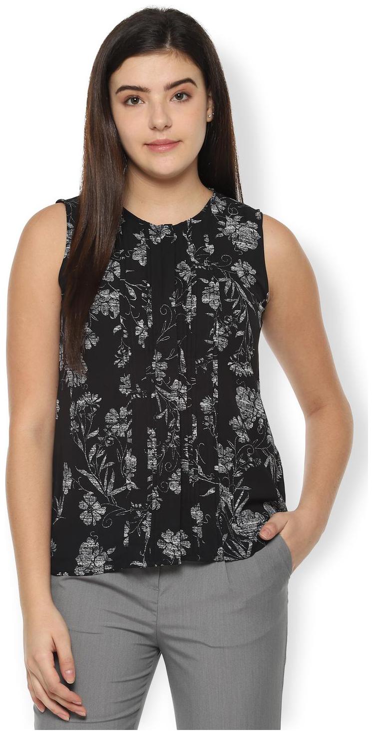 

Van Heusen Women Floral Regular top - Black