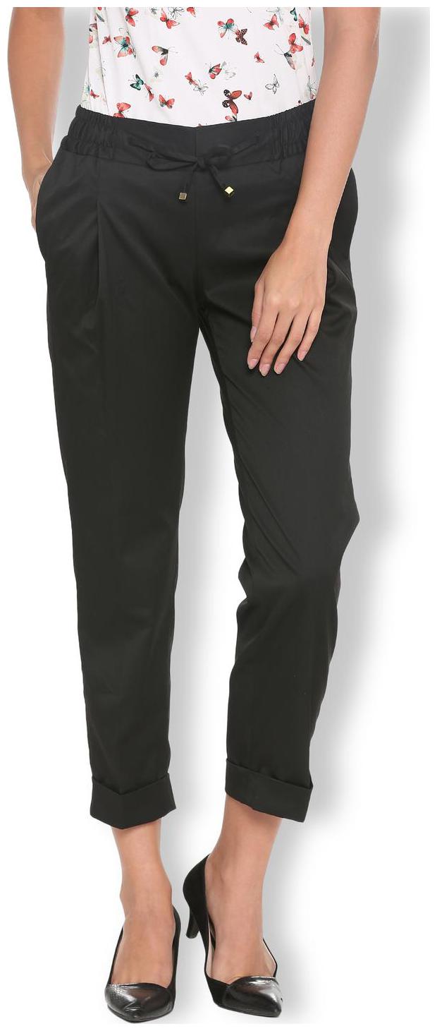 

Van Heusen Women Black Regular fit Regular trousers