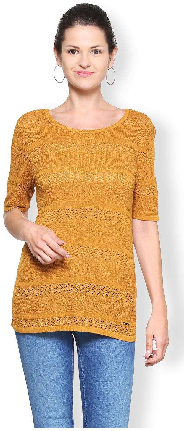 

Van Heusen Women Printed Regular top - Yellow