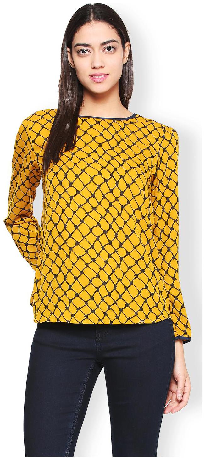 

Van Heusen Women Printed Regular top - Yellow