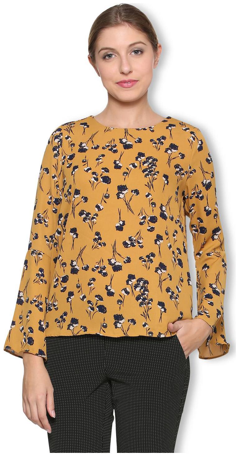 

Van Heusen Women Printed Regular top - Yellow