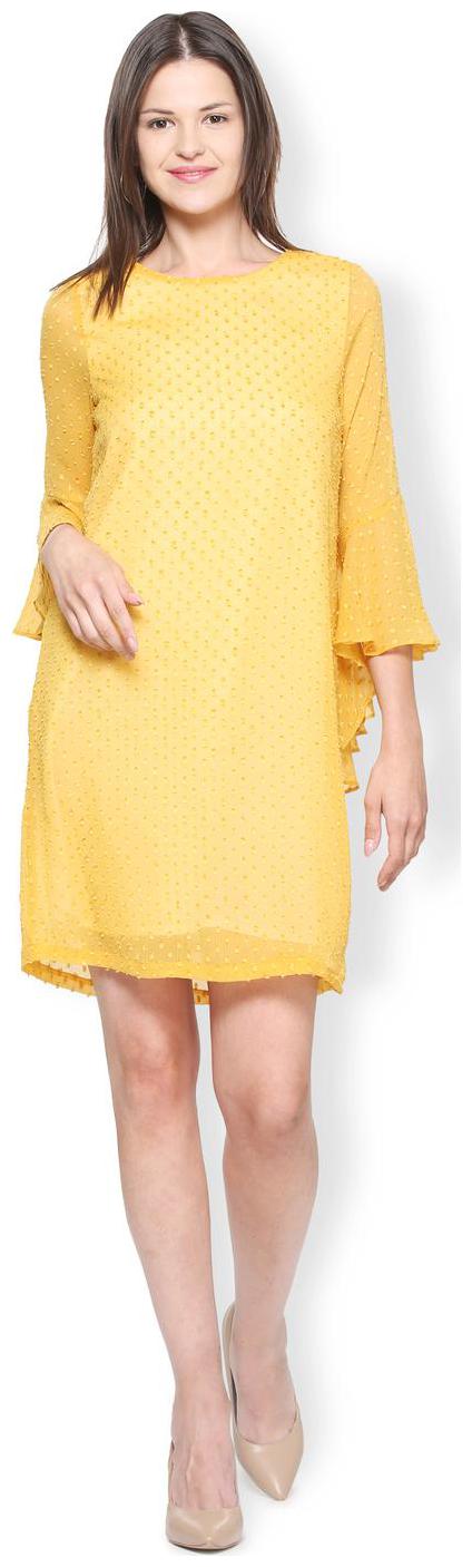 

Van Heusen Yellow Embroidered Sheath dress