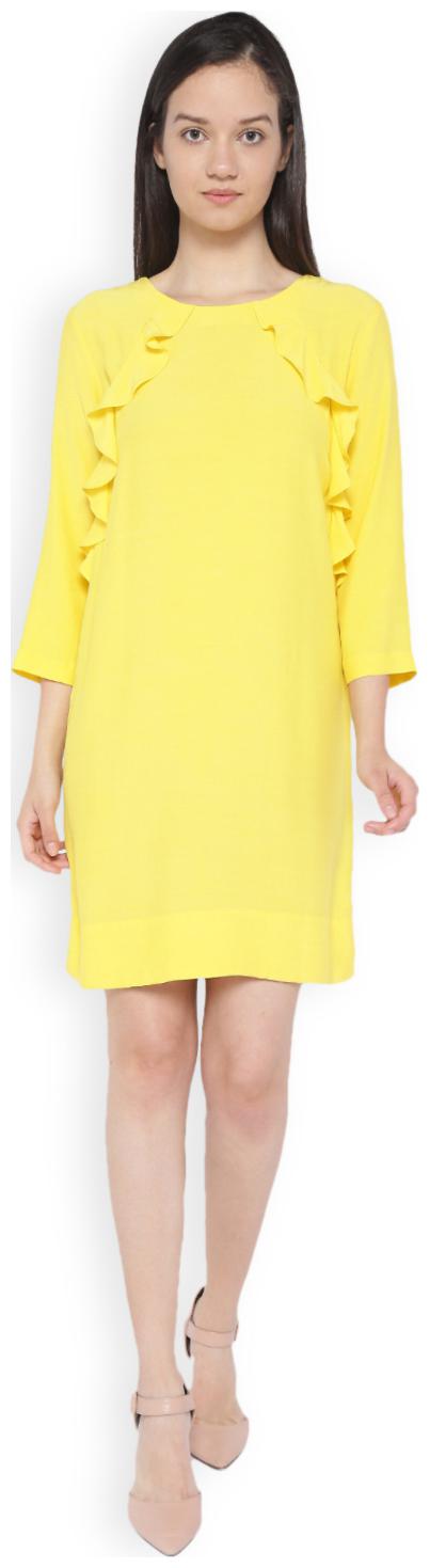 

Van Heusen Yellow Printed Bodycon dress