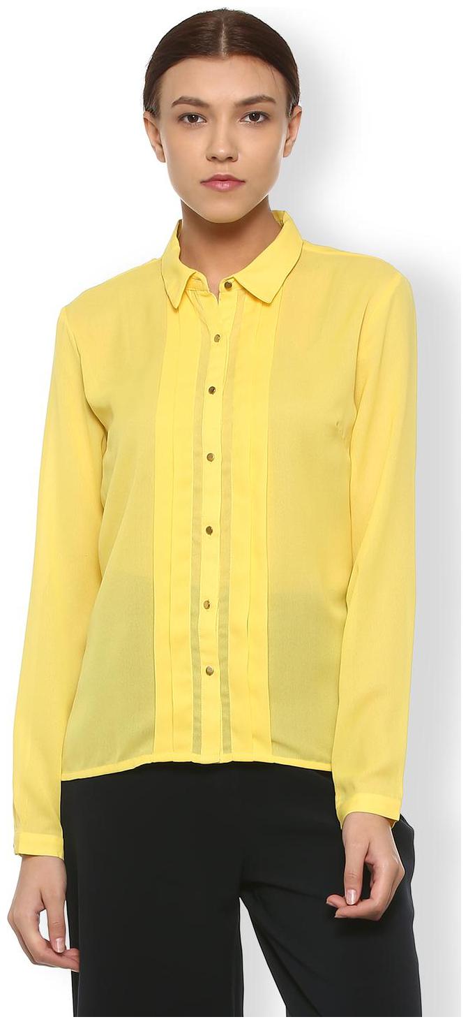 

Van Heusen Women Yellow Solid Regular Fit Shirt