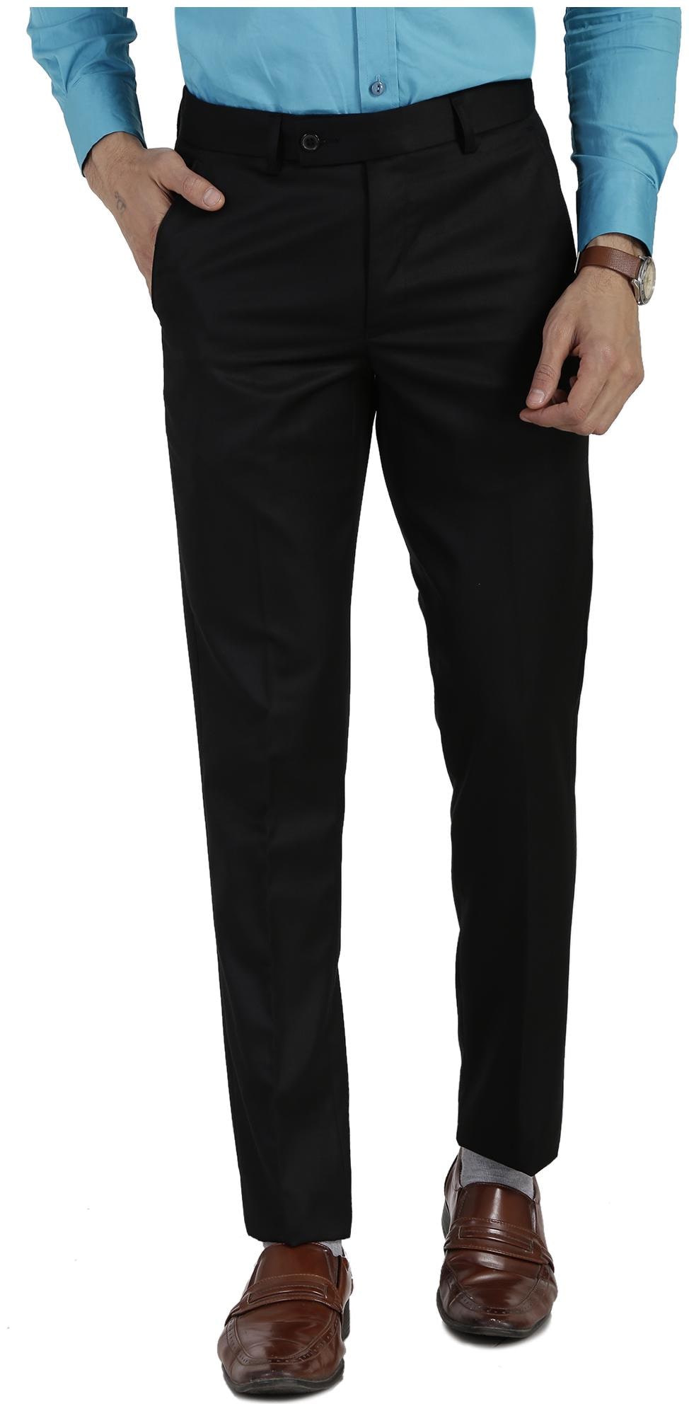 

VANDNAM Men Solid Slim Fit Formal Trouser - Black