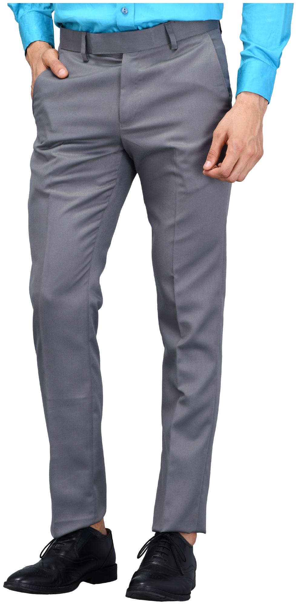 

VANDNAM Men Solid Slim Fit Formal Trouser - Grey