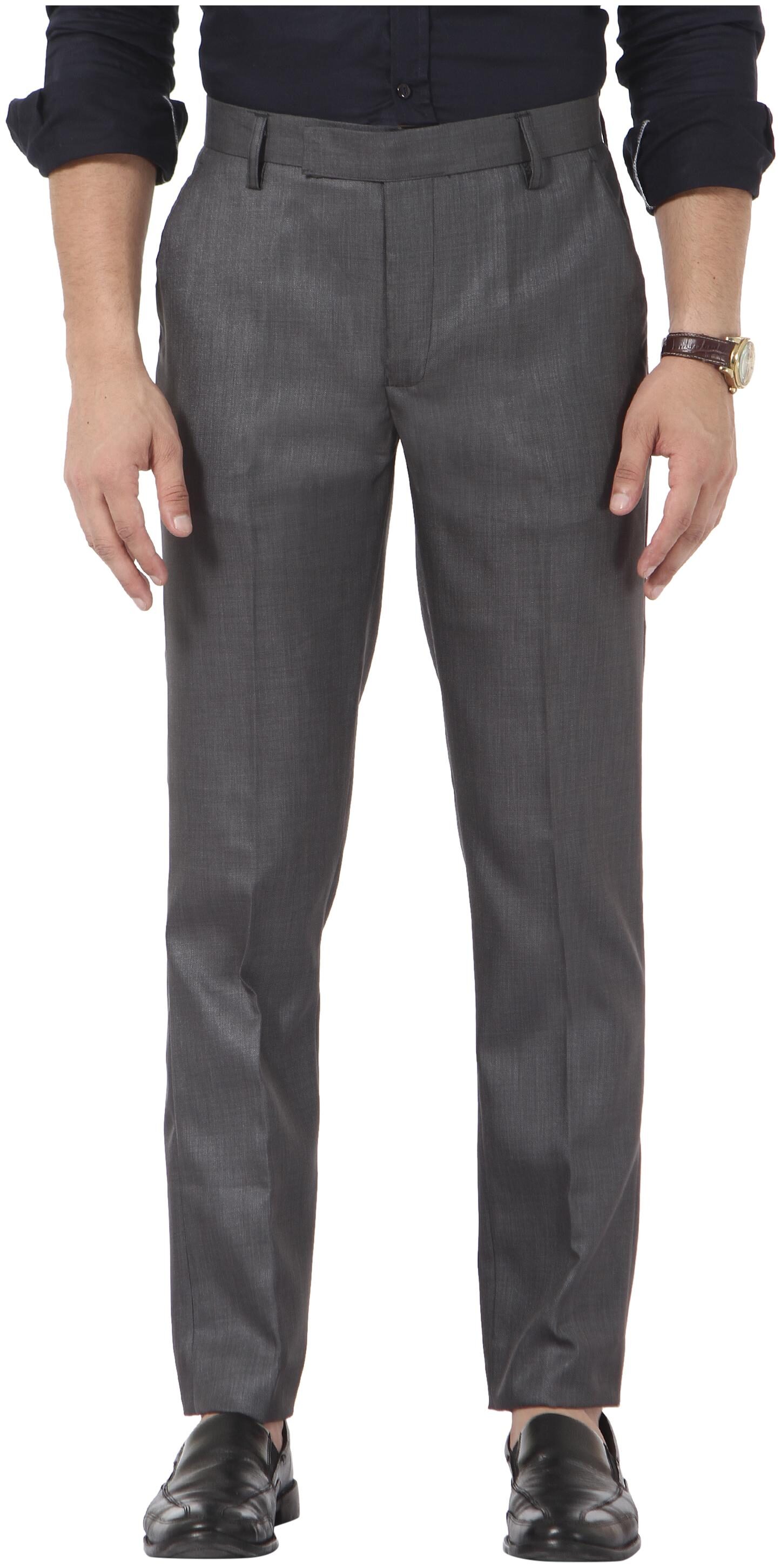 

VANDNAM Men Solid Slim Fit Formal Trouser - Grey