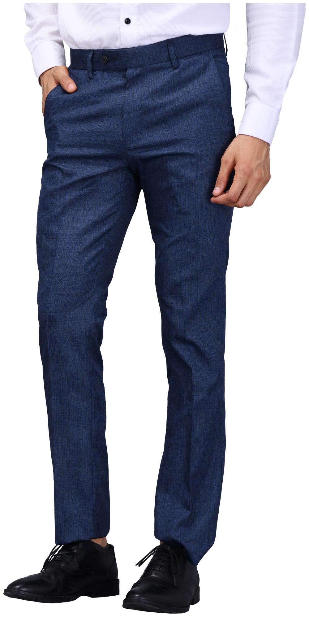 

VANDNAM Men Textured Slim Fit Formal Trouser - Blue