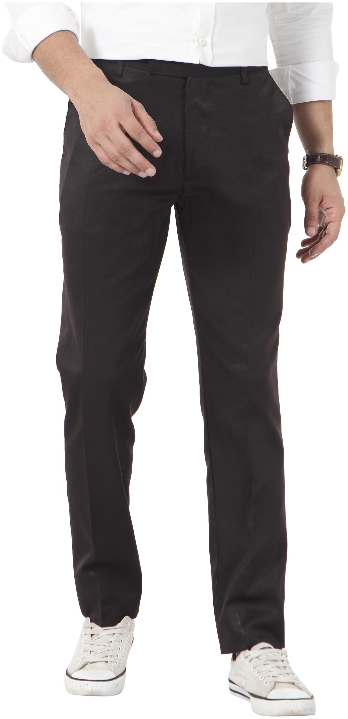 

VANDNAM Men Solid Slim Fit Formal Trouser - Black