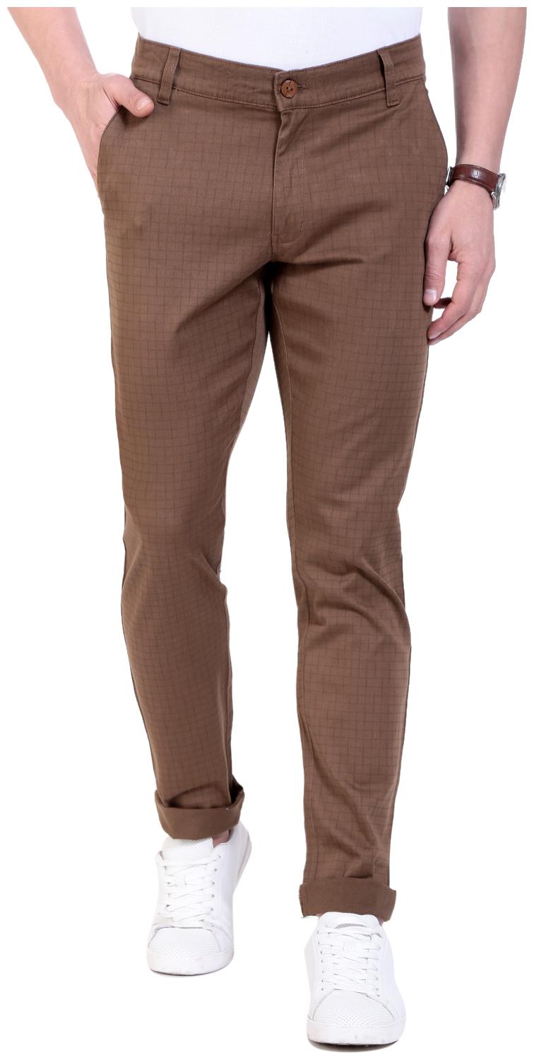 

vandnam slim fit brown chinos