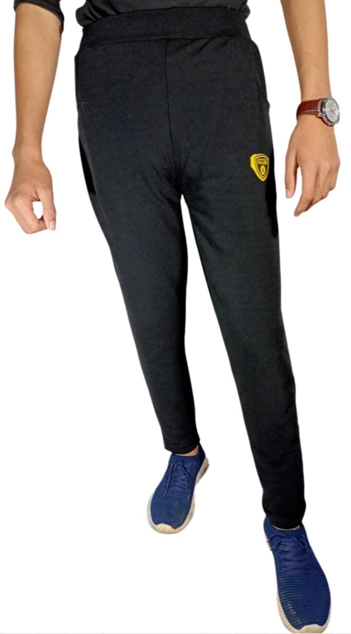 

Vantar Men Black Solid Regular fit Track pants