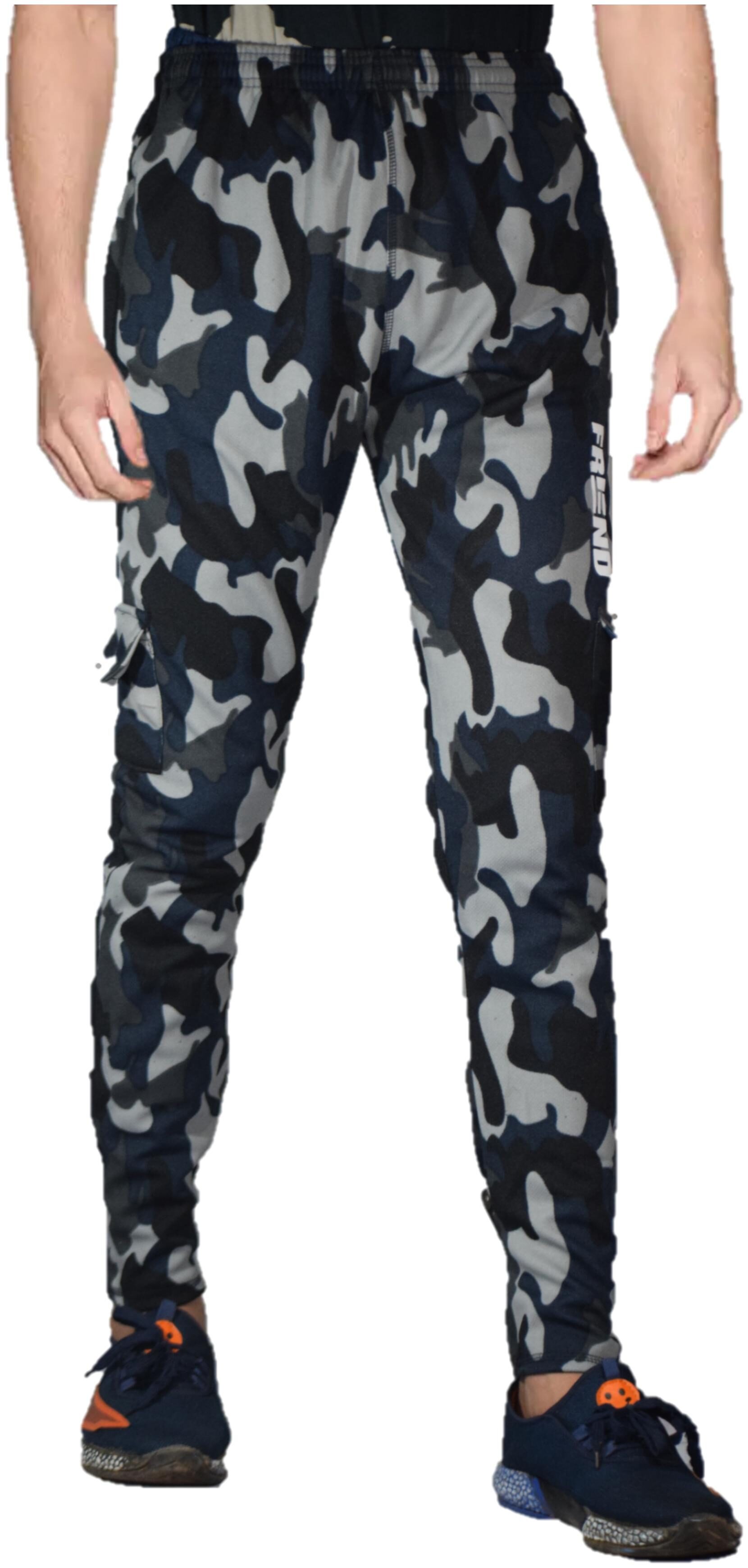 

Vantar Men Olive Camouflage Regular fit Track pants