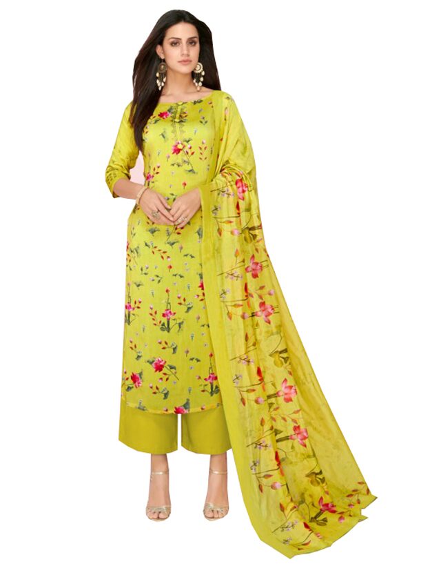 

Vardan Multi Unstitched Kurta with bottom dupatta With dupatta Dress Material