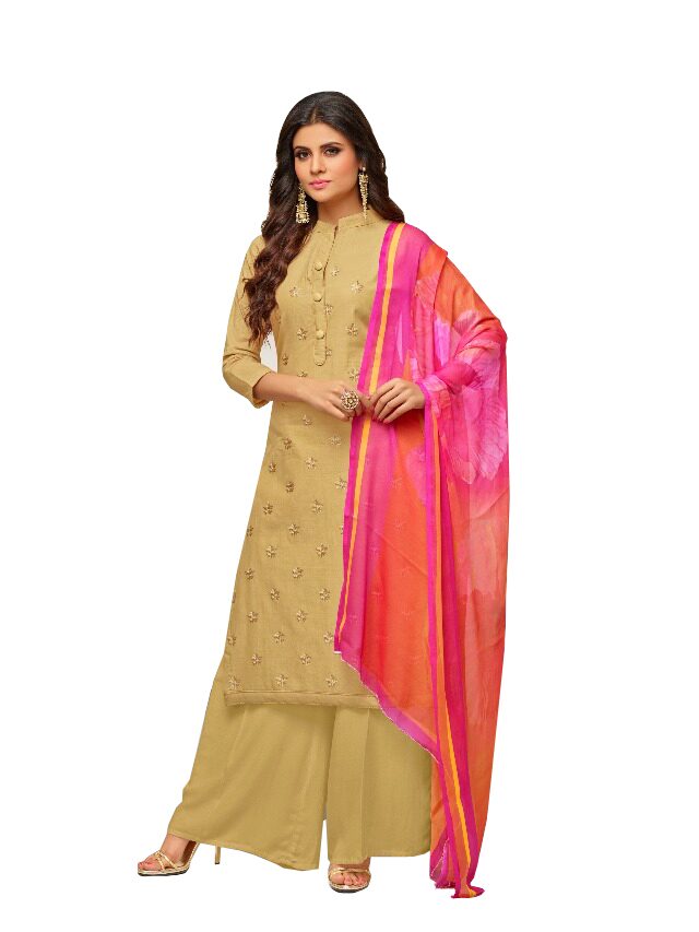 

Vardan Multi Unstitched Kurta with bottom dupatta With dupatta Dress Material