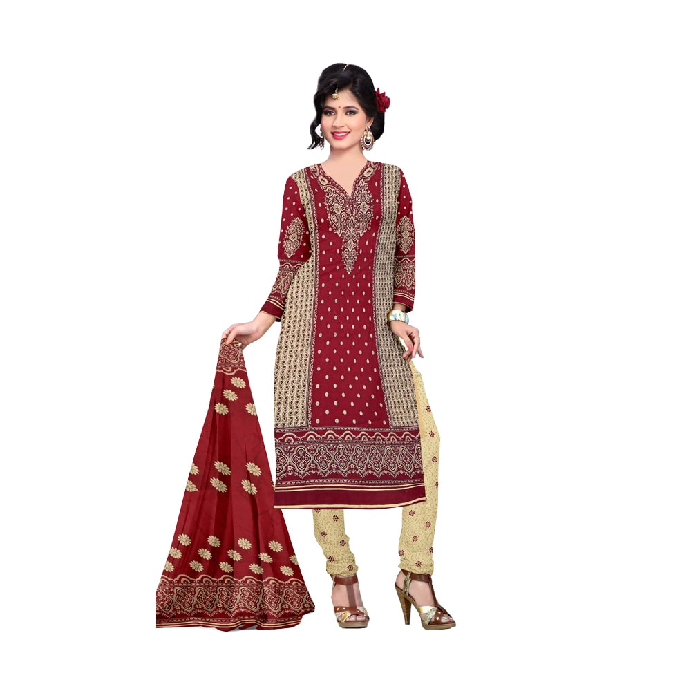 

Vardan Multi Unstitched Kurta with bottom dupatta With dupatta Dress Material