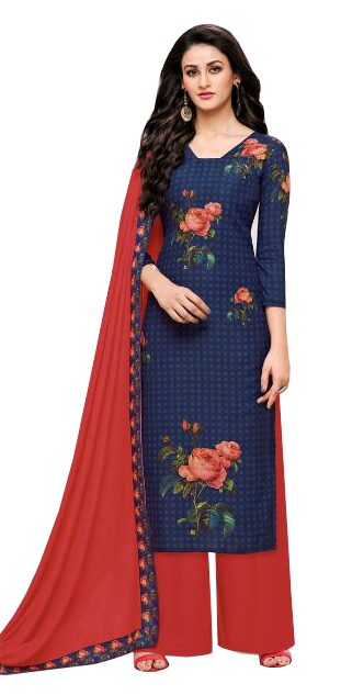 

Vardan Multi Unstitched Kurta with bottom dupatta With dupatta Dress Material