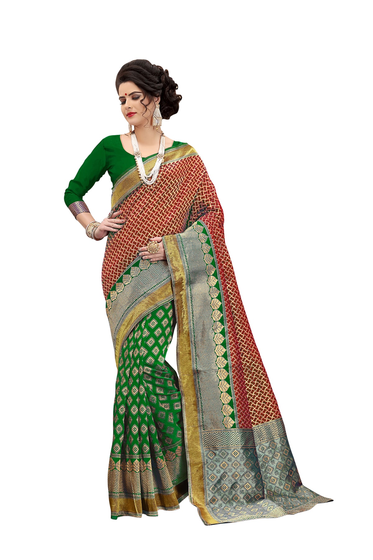 

Vardan Ethnic Silk Woven Multi Color Saree