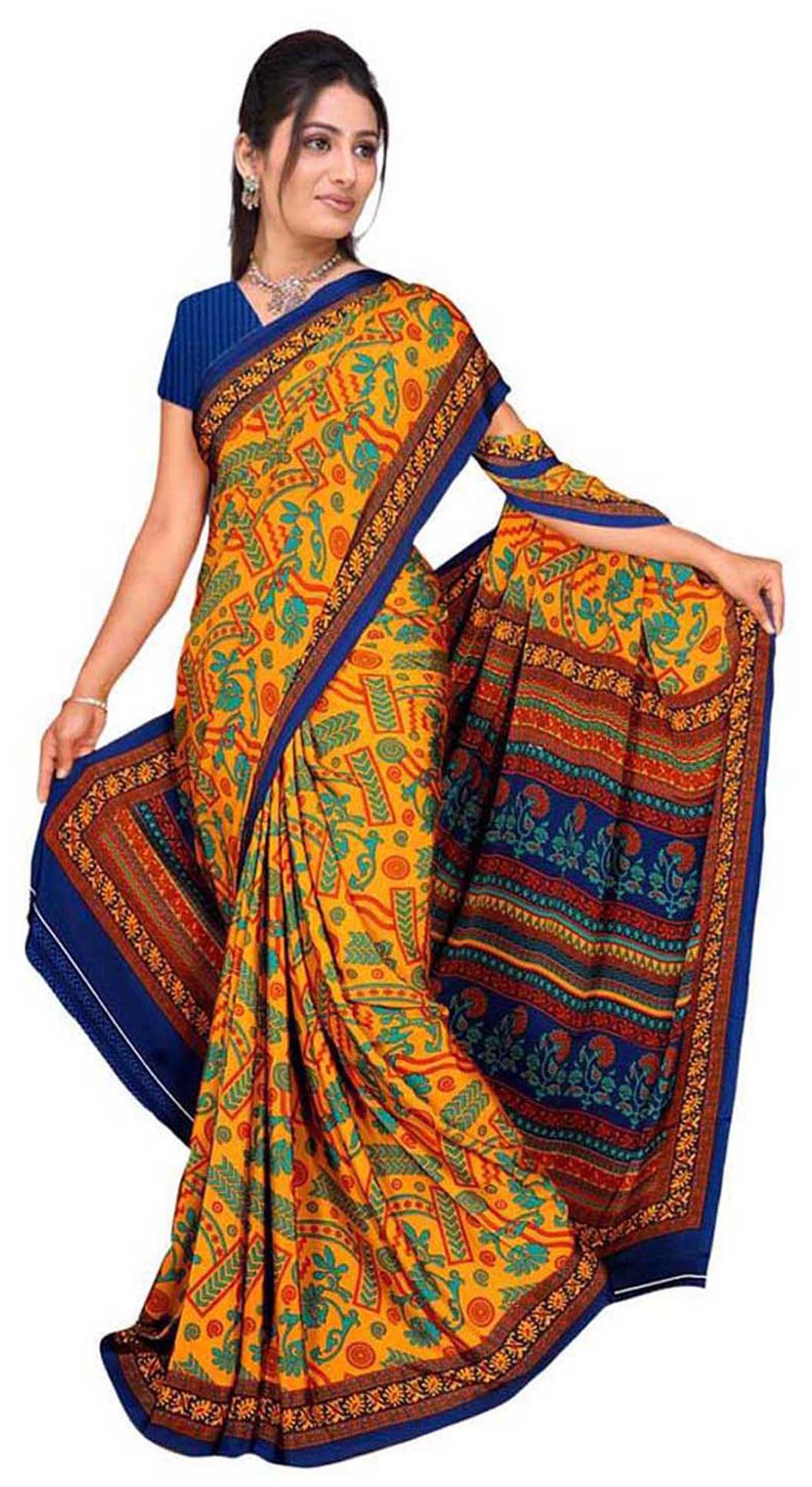 

Vardan Prints Multi Color Crepe Saree