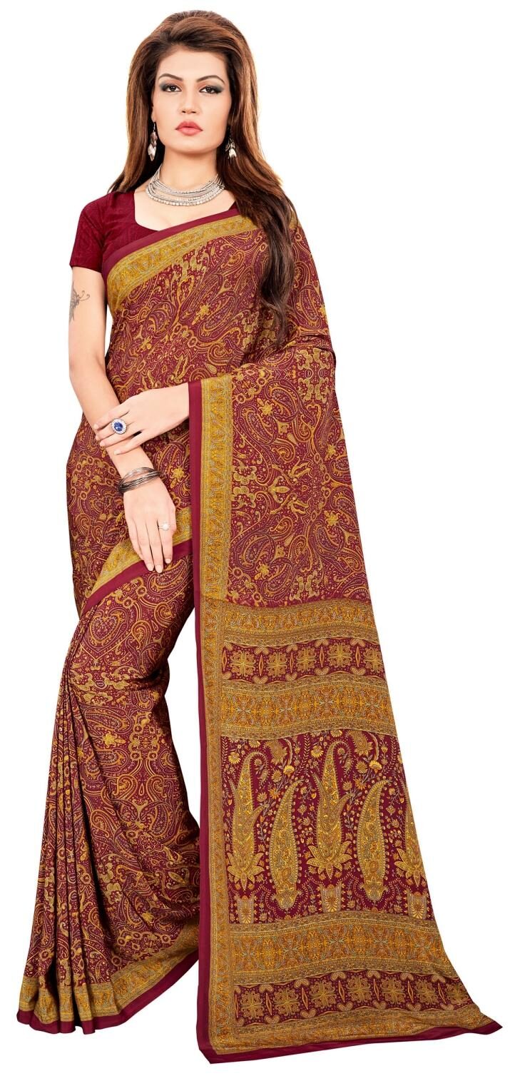 

Vardan Prints Crepe Saree