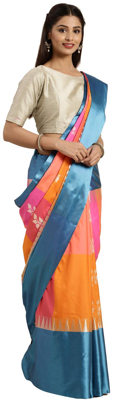

Varkala Silk Sarees Women Kanchipuram Silk Saree Multi