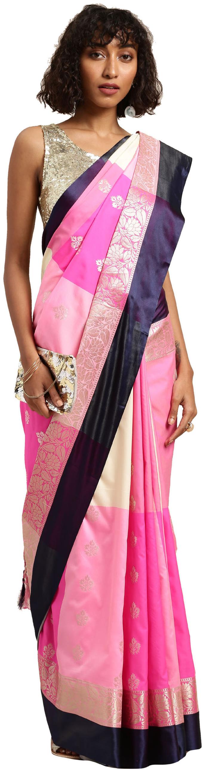 

Varkala Silk Sarees Women Kanjivaram Soft Katan Silk Saree Multi