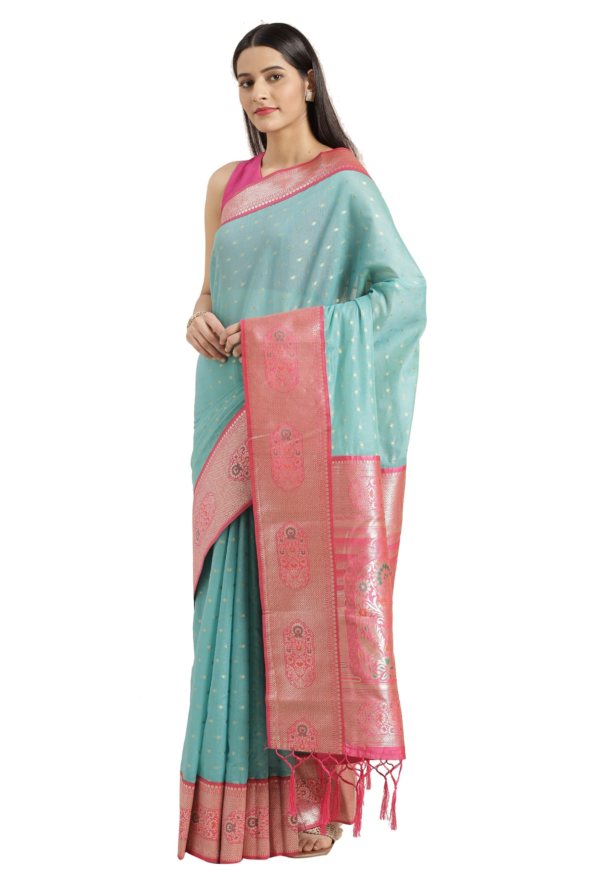 

Varkala Silk Sarees Cotton Zari Work UniversalSaree Green