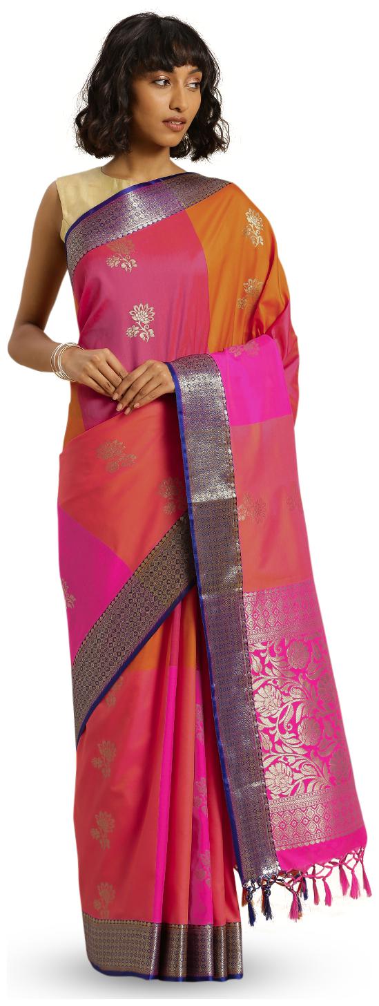 

Varkala Silk Sarees Kanchipuram Silk Multi Woven Silk Party Wear Saree