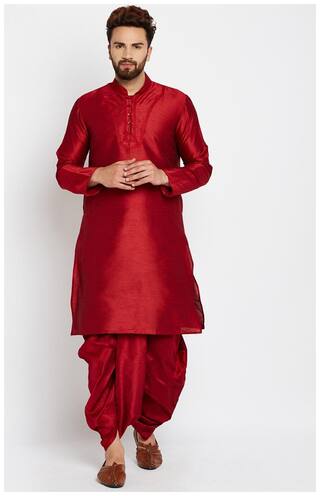 Royal Kurta Mens Embroidered Dhoti Kurta Set
