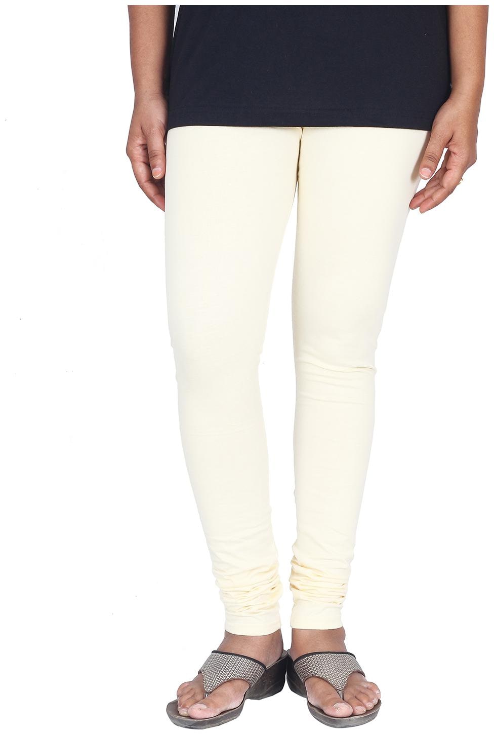 

Varsha Cotton Churidar Leggings - Light Cream Colour