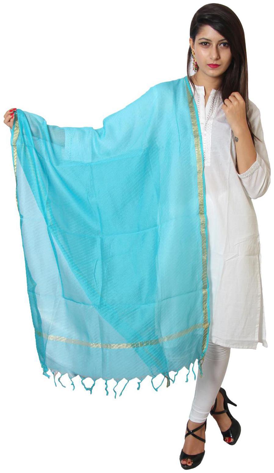 

Vasavi Jaipur Premium Quality Women Full Length Chanderi Silk Dupatta