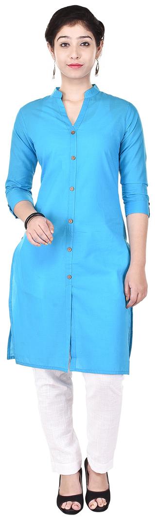 

Vasavi Jaipur Premium Quality Casual Wear Women Kurti Cotton Trouser Set