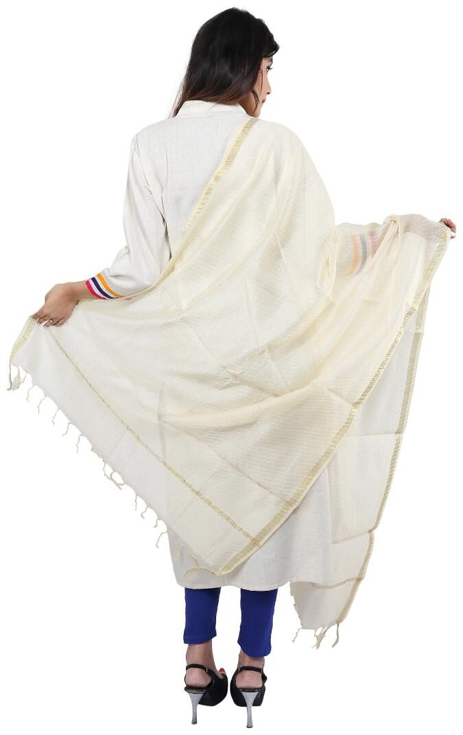 

Vasavi Jaipur Premium Quality Women Full Length Chanderi Silk Dupatta