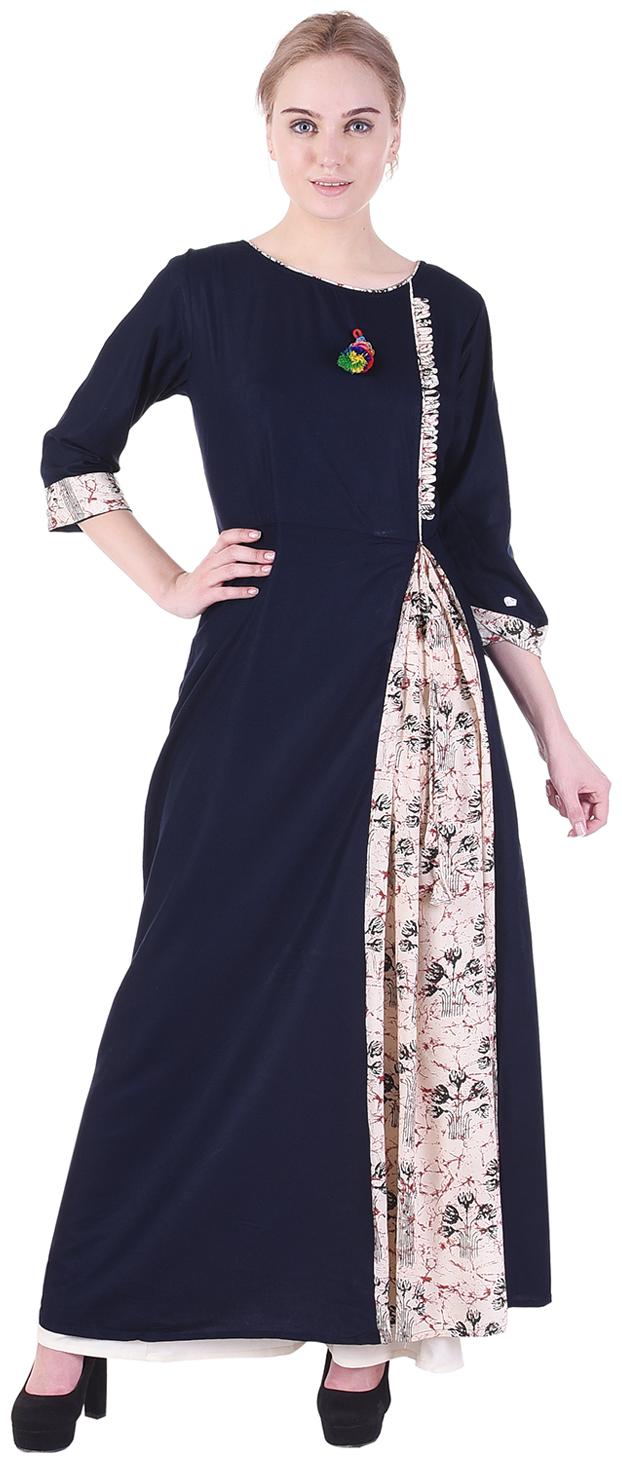 

Vasavi Premium Quality Casual Office Wear Cotton-Rayon kurti tunic top
