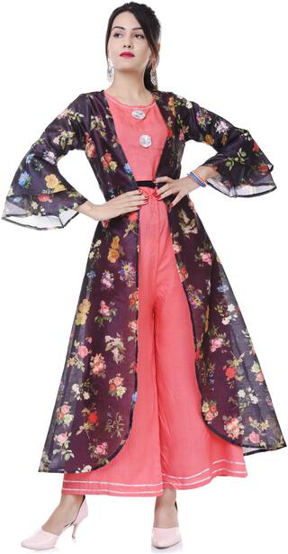 Vasavi Women Multi Abstract A Line Kurta