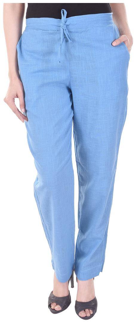 Vasavi Women Blue Slim fit Regular pants