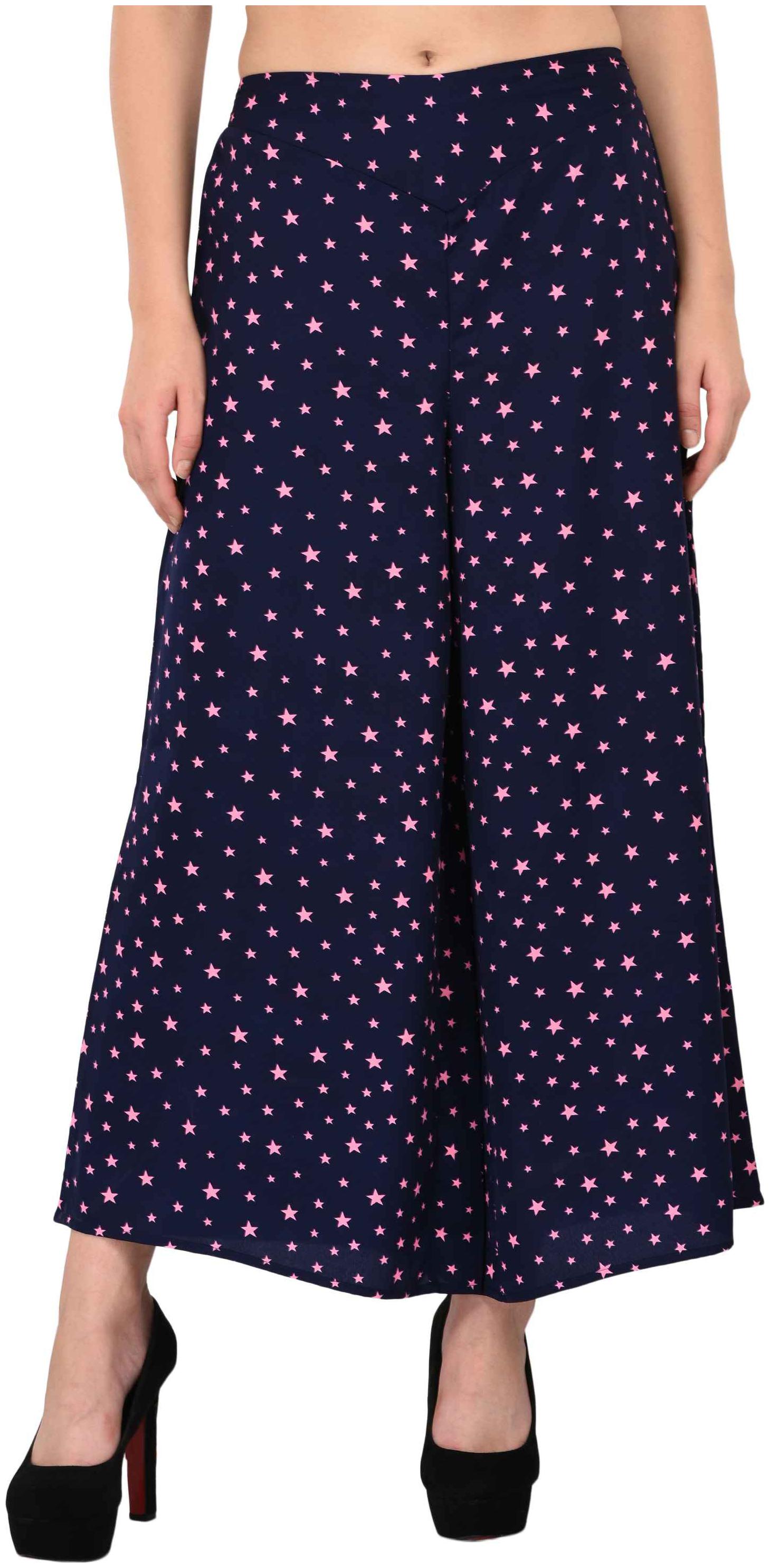 

Vashist Blue Printed Flared Palazzo For women