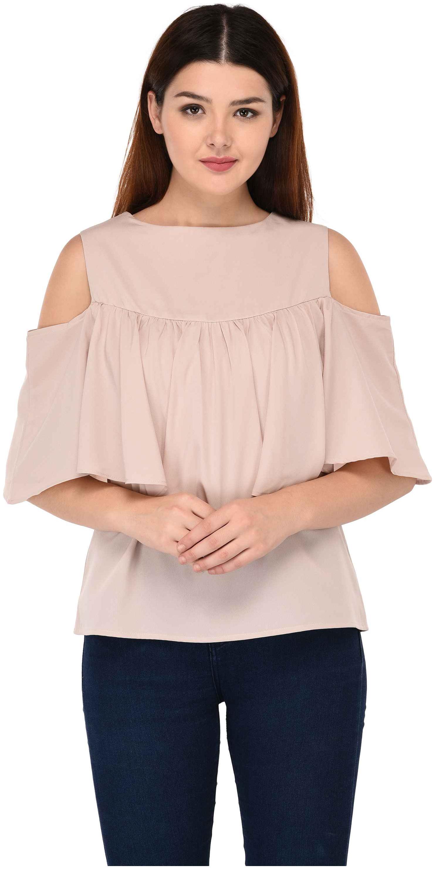 

VASHIST Women Solid Regular top - Pink