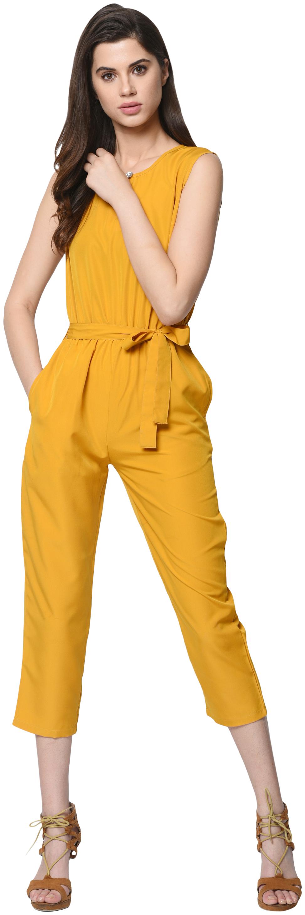 

VASHIST Solid Jumpsuit - Yellow