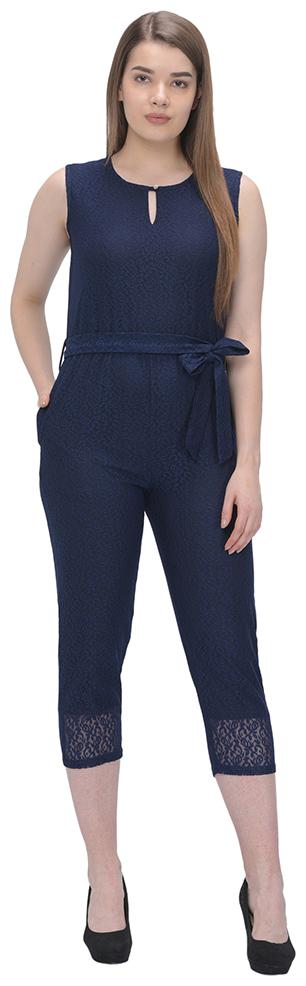 

VASHIST Solid Jumpsuit - Navy