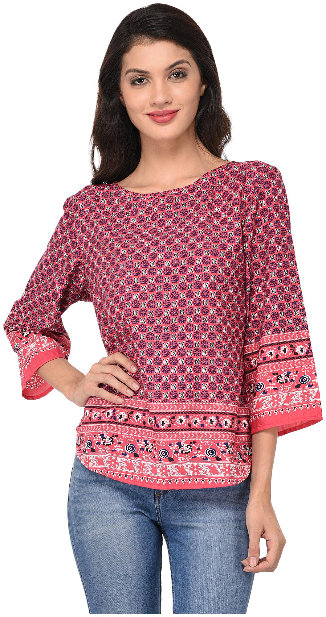

VASHIST Women Printed A-line top - Multi