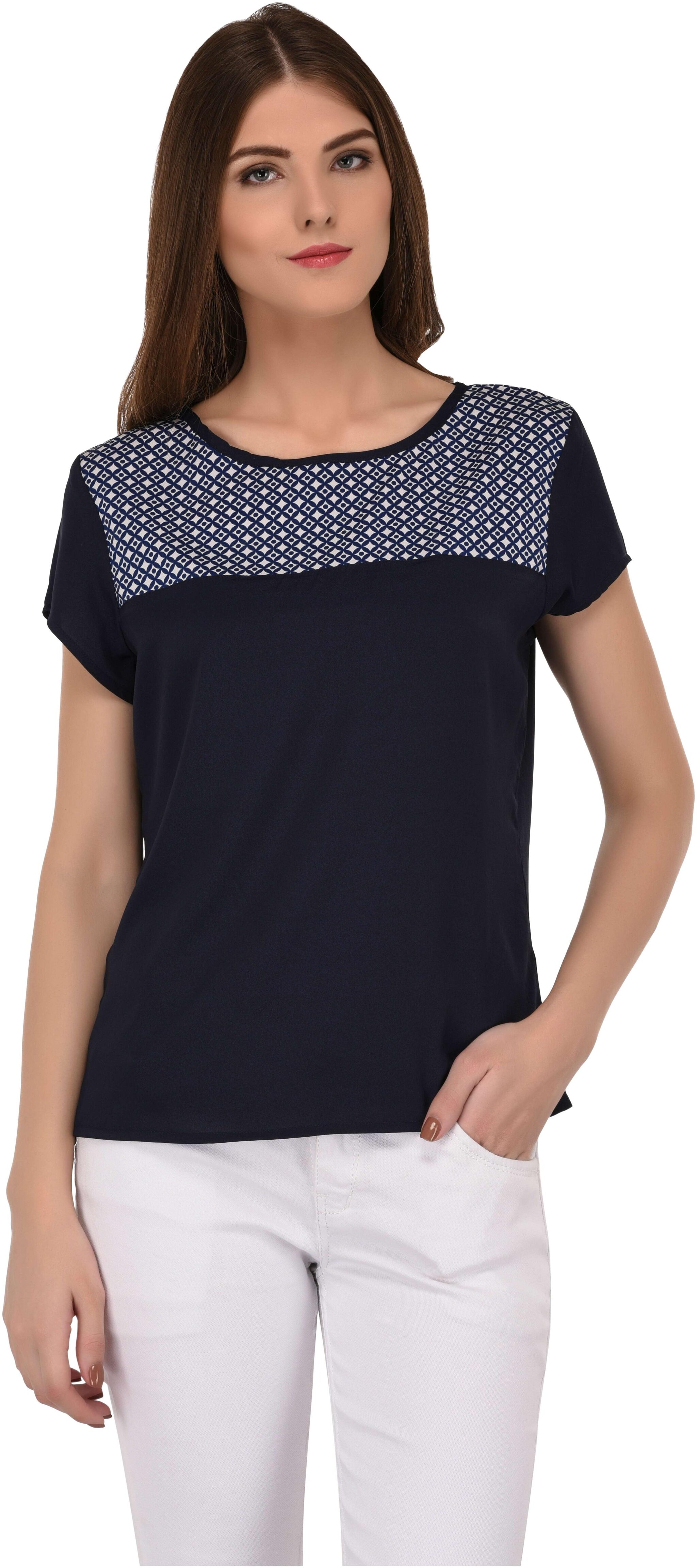 

VASHIST Women Printed A-line top - Blue