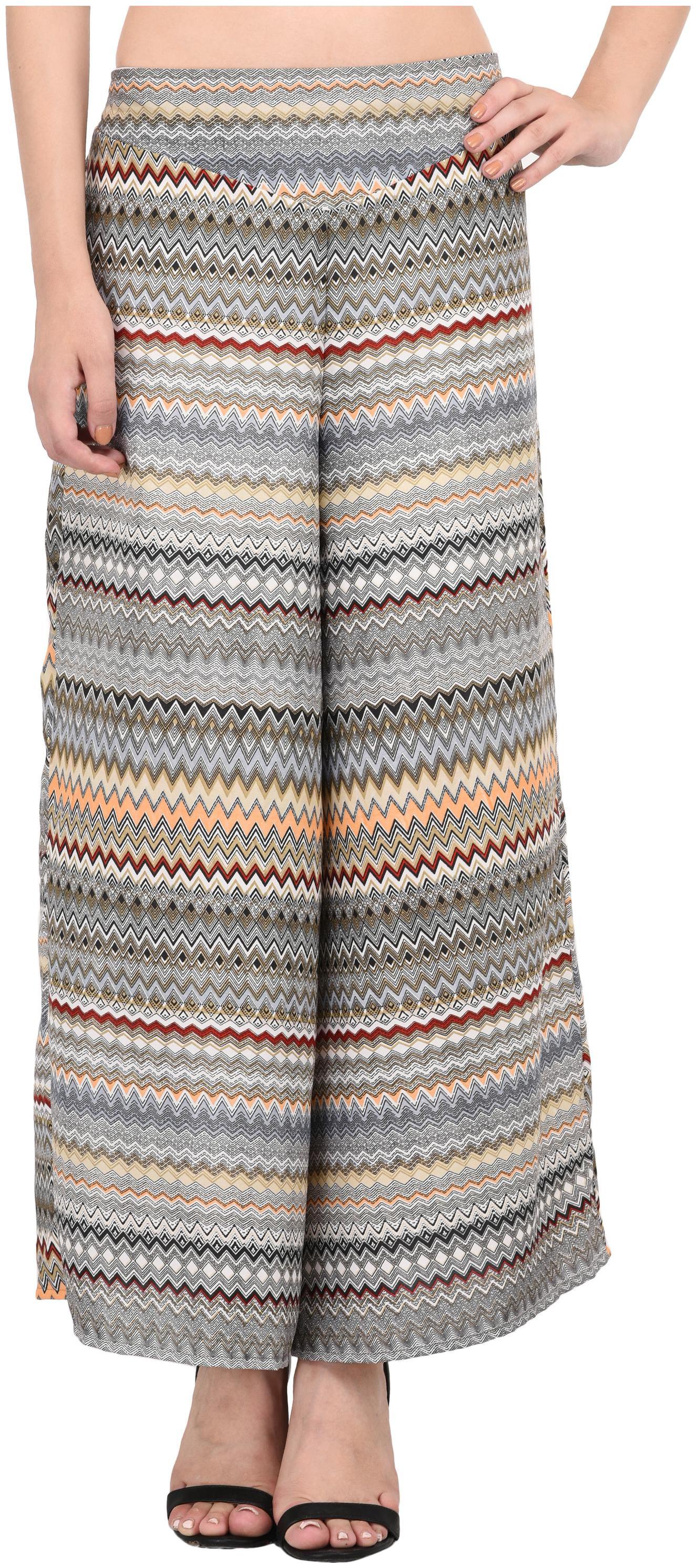 

Vashist Women Crepe Multicolored Printed Flared Palazzo