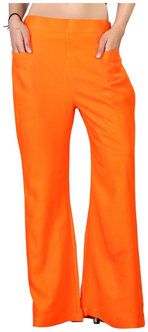 

Vedik Style Womens Solid Orange Regular Fit Palazzos