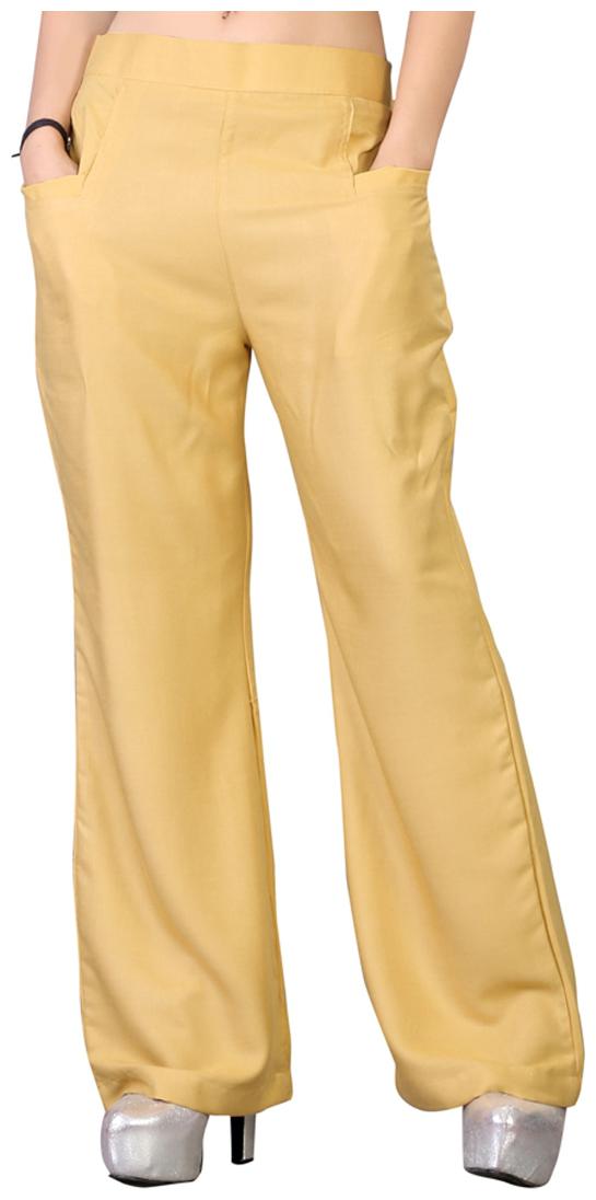 

Vedik Style Womens Solid Beige Regular Fit Palazzos