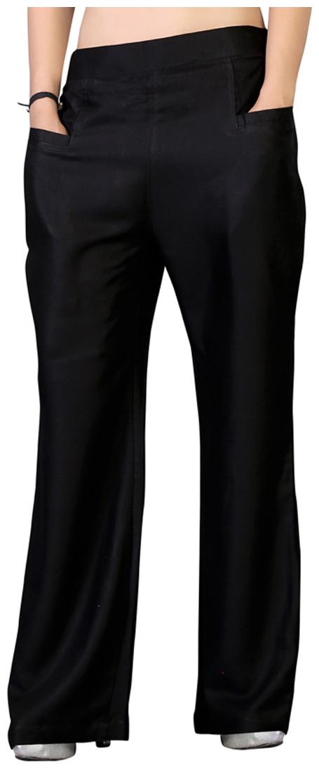 

Vedik Style Womens Solid Black Regular Fit Palazzos