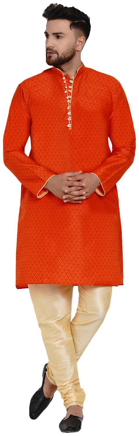 

Veera Paridhaan Orange Printed Kurta and Pyjamas