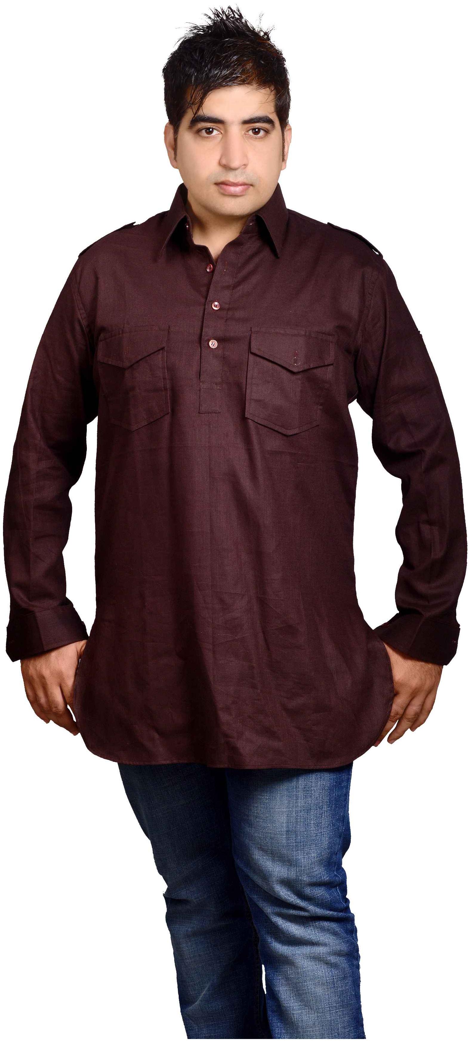 

Veera Paridhaan Men Brown Regular Fit Kurta