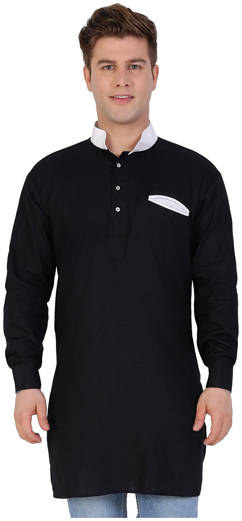 

Veera Paridhaan Men Black Regular Fit Kurta